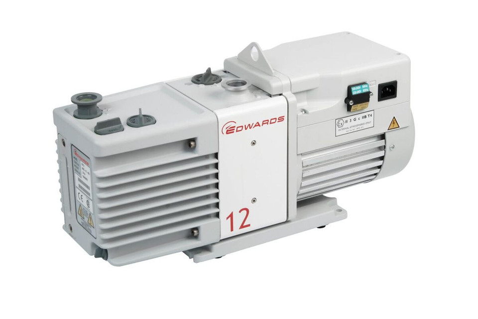 Edwards RV12 8.4 CFM Two-Stage Rotary Vane Vacuum Pump, 115/230V, 1-Ph