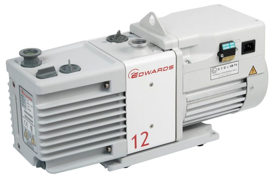 Edwards RV12 8.4 CFM Two-Stage Rotary Vane Vacuum Pump, 115/230V, 1-Ph