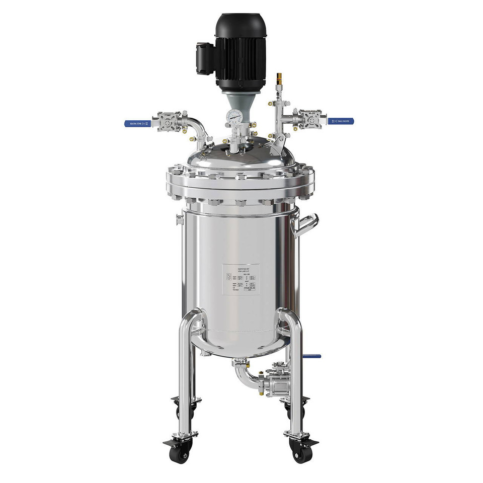 USA Lab 50L & 100L OmniCore™ eTFE Teflon Lined Vessel Reactor Assembly - ASME Certifed - 250PSI