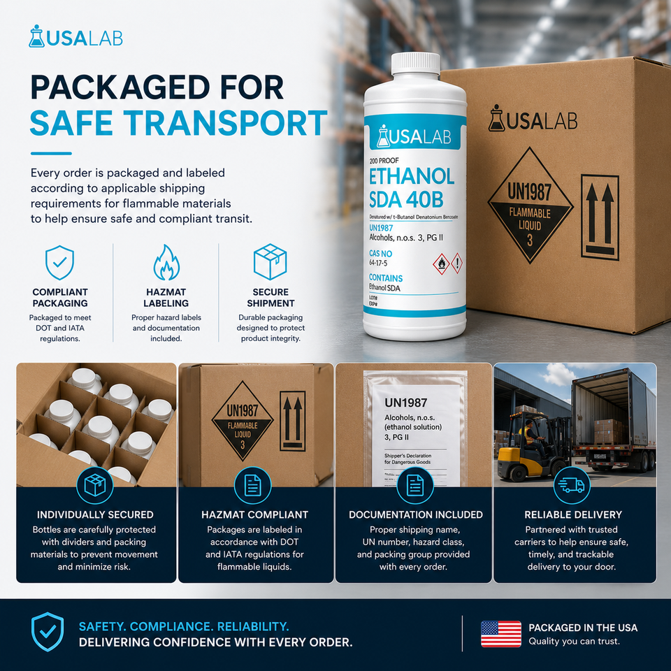 USA Lab Ethanol 200 Proof, SDA 40B (100%)