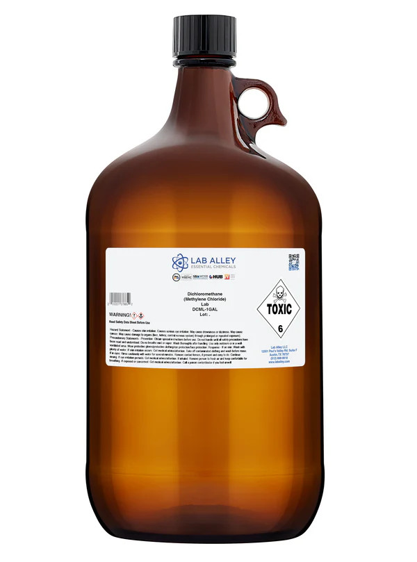 Lab Alley Dichloromethane (Methylene Chloride) Lab Grade chemical solvent container