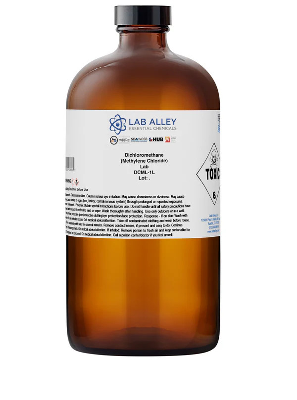 Lab Alley Dichloromethane (Methylene Chloride) Lab Grade chemical solvent container