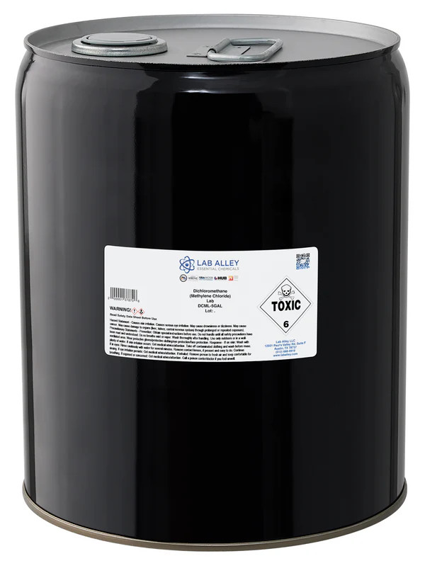 Lab Alley Dichloromethane (Methylene Chloride) Lab Grade chemical solvent container