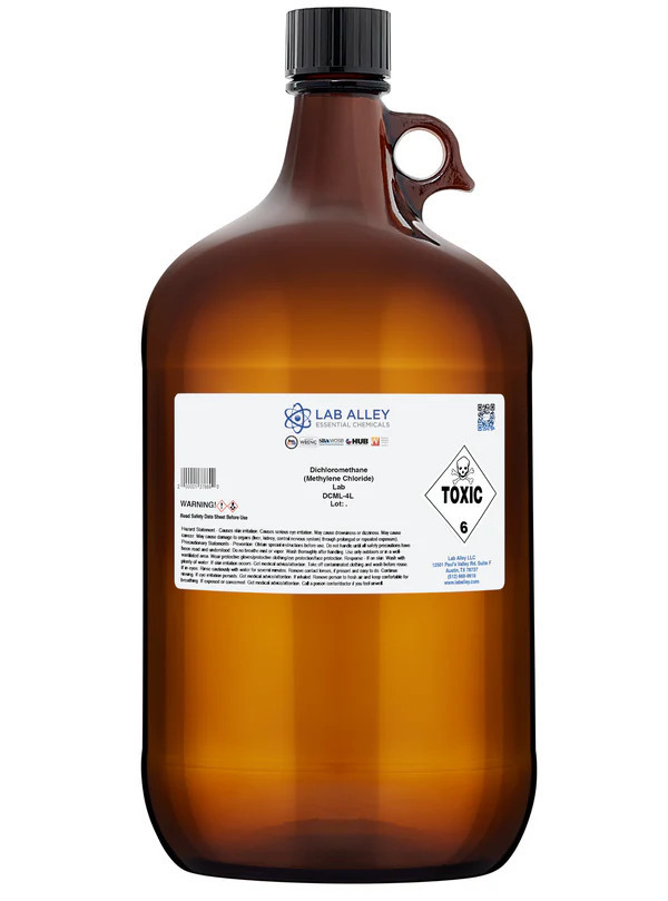 Lab Alley Dichloromethane (Methylene Chloride) Lab Grade chemical solvent container