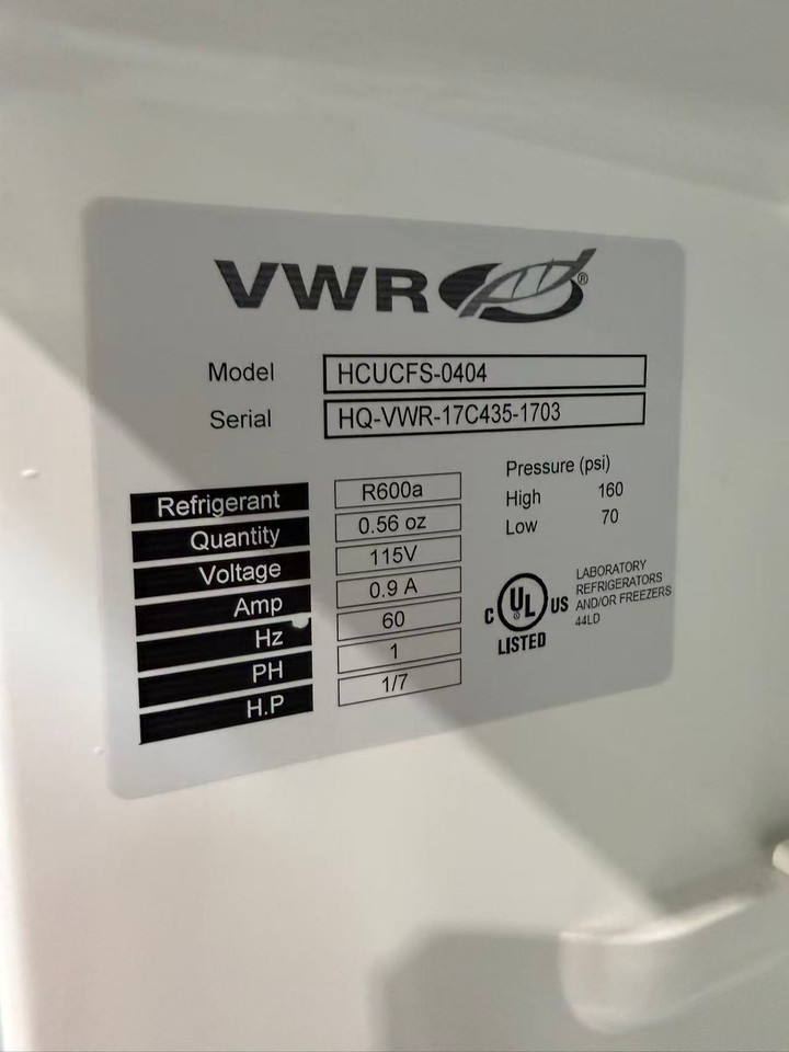 VWR Undercounter Lab Refrigerator - HCUCFS-0404 - Used