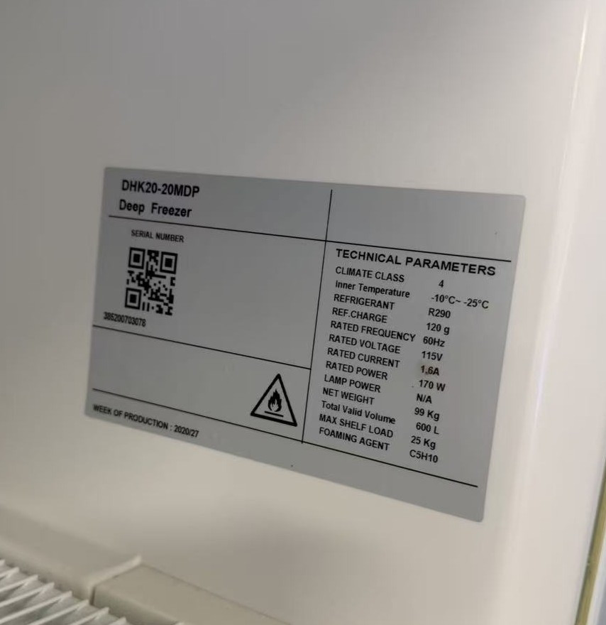 SO-Low MANUAL DEFROST FREEZER -15ºC TO -25ºC - DHK20-20MDP - USED