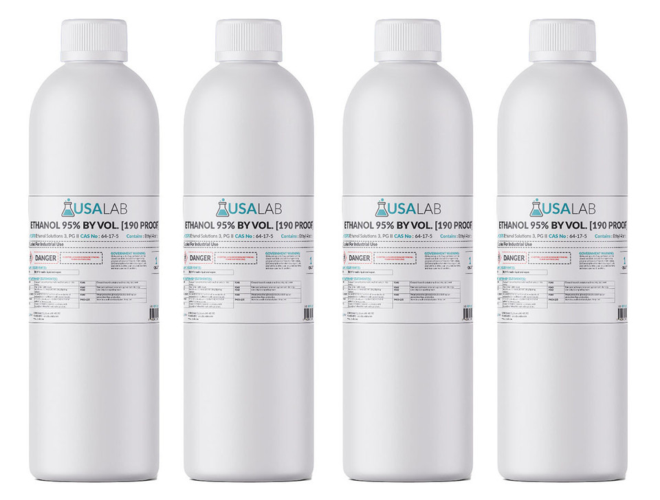 USA Lab Organic Sugar Cane Ethanol 190 Proof (95%) – Ethyl Alcohol