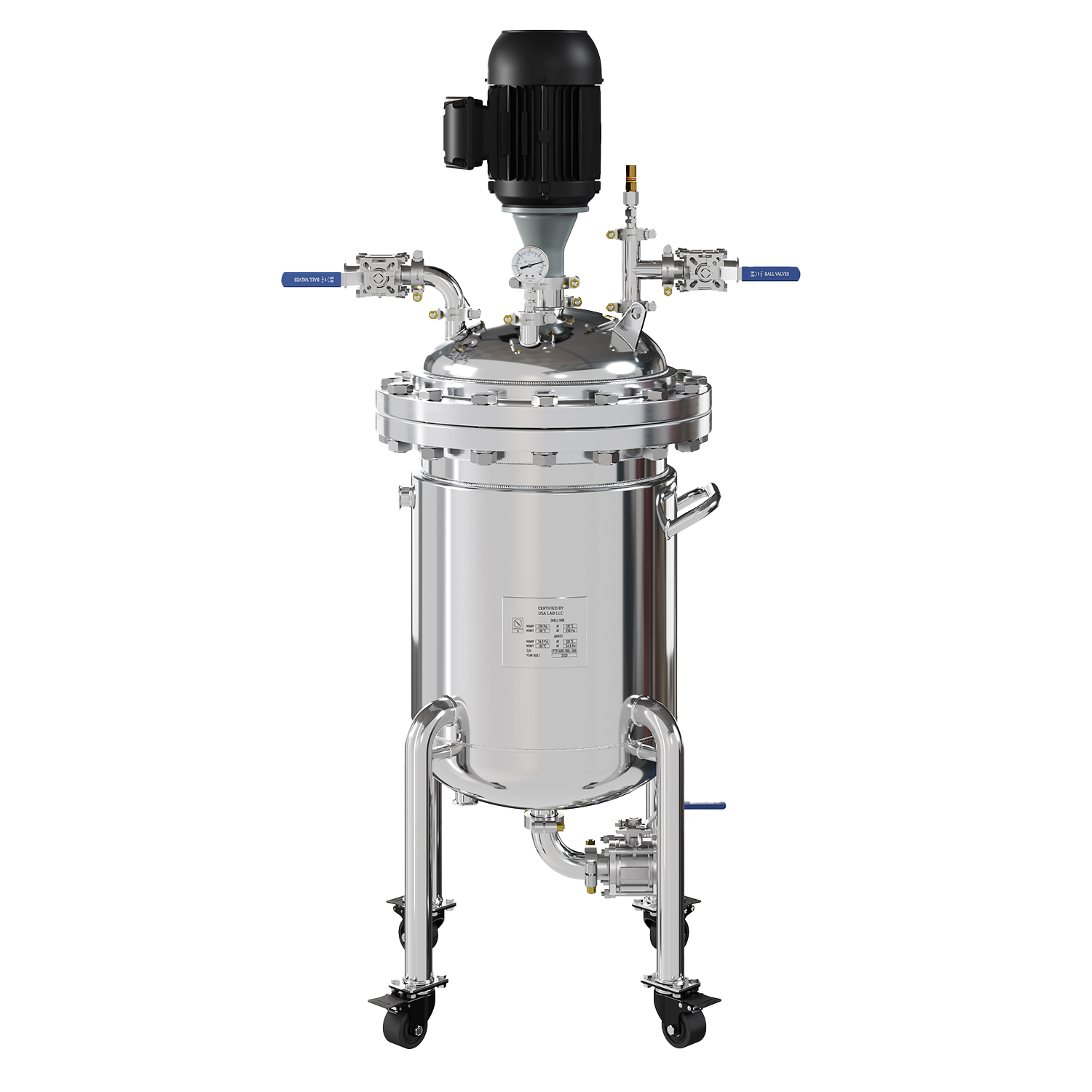 USA Lab OmniCore eTFE-lined reactor assembly, ASME 250 PSI