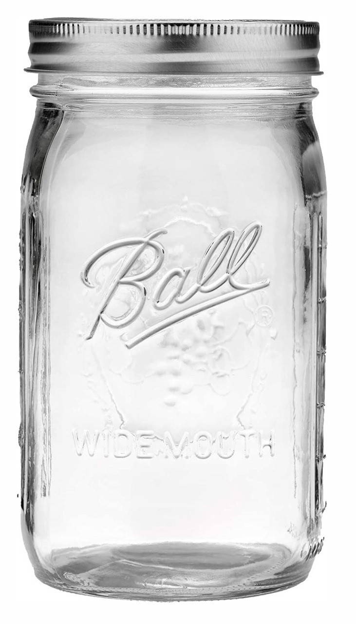Ball Wide Mouth Quart 32 oz Jar Pack of 12 | USA Lab
