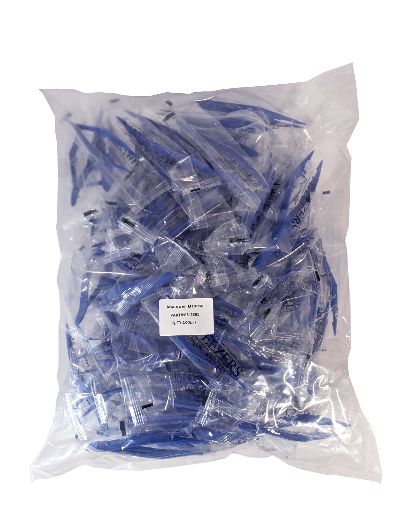 Sterile Disposable Plastic Lab Blue Tweezers USA Lab