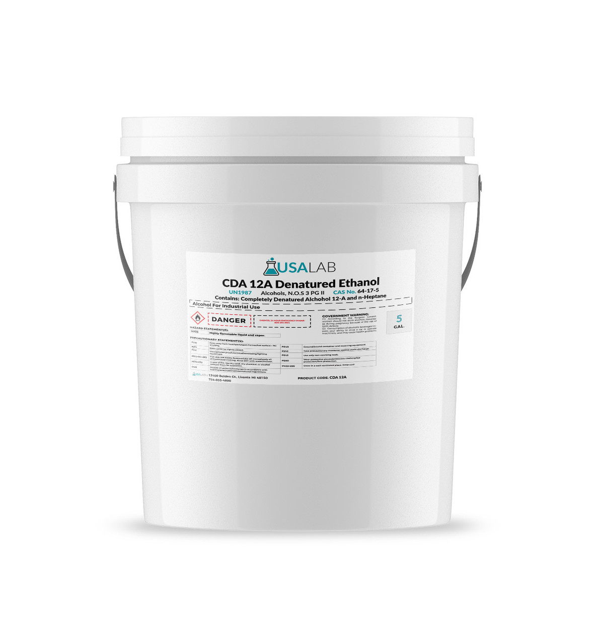 USA Lab High Purity CDA 12-A - 200 Proof Denatured Ethanol With N-Heptane - 1... - Picture 8 of 10