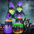 6 Ft Inflatable Halloween Witches with Cauldron & Black Cat B593-CM25249US