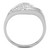 3W726 - Rhodium Brass Ring with AAA Grade CZ  in Clear A874-3W726