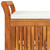 Garden Storage Bench Cream White, Natural Wood A949-319714