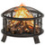 Rustic Fire Pit with Poker 26.6" XXL Steel A949-311891