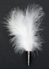 Feather Hat Pin White