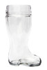 Side View of One Liter Empty Glass Beer Boot