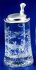 Engraved Fisherman's Glass German Beer Stein