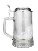 Pewter Lid with Shell Thumblift for Labrador Glass Beer Stein