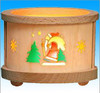 Santa Wooden Tea Light German Luminary