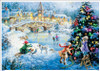 Ice Skating Scene Christmas German Advent Calendar