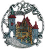 Rothenburg Town German Pewter Christmas Ornament