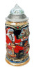 Traditional German Beer Stein Depicting Santa Clause by the Fire