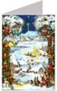 Winter Village Advent Calendar Christmas Card