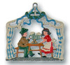 Bavarian Couple at Oktoberfest Pewter Christmas Ornament 