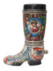 Ceramic Beer Boot Depicts Hunting Motifs & 3D Spur on Heel