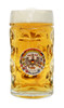 0.5 Liter Dimpled Glass Beer Mug with Personalized Engraving Option