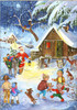 Mountain Village Scene with Santa German Advent Calendar