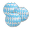 Bavarian Flag Oktoberfest Party Paper Lantern Decoration 3 pack