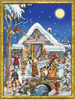 Victorian Christmas Barn German Advent Calendar