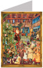 Victorian Era Santa's Workshop German Advent Calendar & Christmas Card