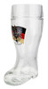 German Eagle Flag Crest Glass Beer Boot 1 Liter