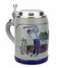 Golfer 0.5 Liter Salt Glaze Stoneware Beer Stein