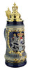 Bavaria Lion Crest Beer Stein with Gilded Royal Crown Lid