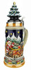 Santas Alpine Sleigh Ride German Beer Stein | Christmas Tree Lid