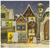 The Little Town 1946 Original Reprint German Advent Calendar Card