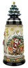 Santas Alpine Sleigh Ride German Beer Stein Rustic | Christmas Tree Lid