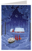 Nisse Bring Presents German Advent Calendar Christmas Card 