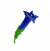 Gentian Alpine Flower Hand Painted German Hat Pin 