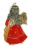 Christmas Angel with Cello German Pewter Christmas Ornament