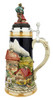 Alpine Romance Beer Stein 1 Liter | Dancing Couple Lid | Gold Multi Color Finish