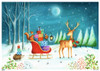 Nordic Santa Sleigh German Christmas Advent Calendar  