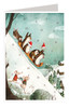 Little Friends Penguin Fun German Advent Calendar Christmas Card