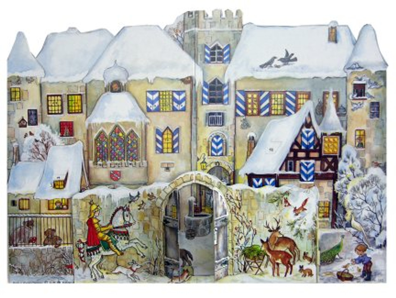 3D Bavarian Knight Village German Advent Calendar