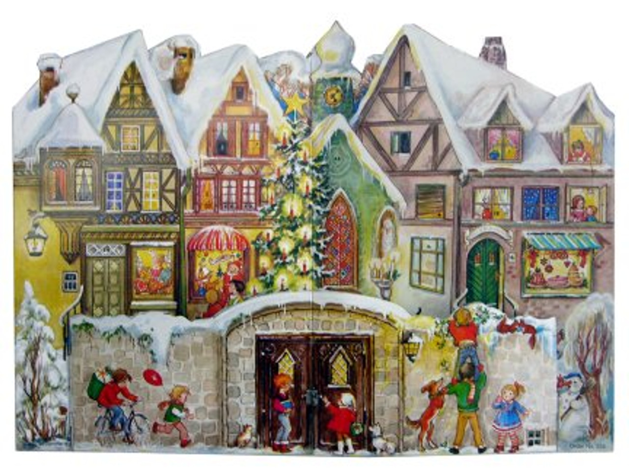 3D Christmas Village German Advent Calendar