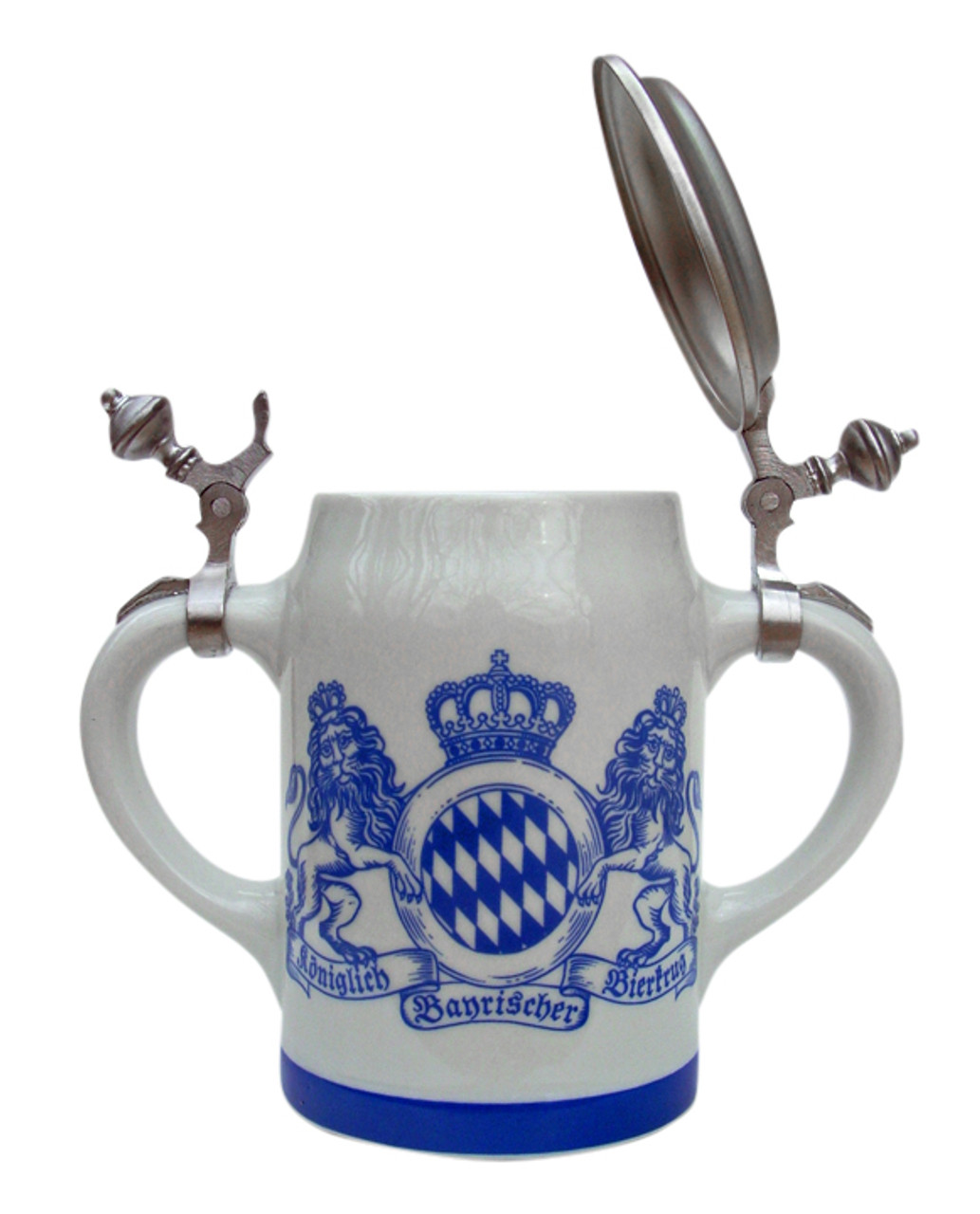 Double Handle Bavaria Crest Porcelain Beer Stein - GermanSteins.com